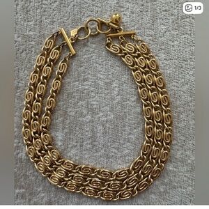 Anne Klein Gold Multi-Strand Swirl Chain Necklace